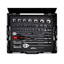 Wiha 44685 1/4in & 1/2in Nut Driver & Bit Set, 60 Piece (inc. Case)