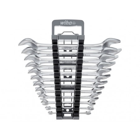 Wiha 44753 Double Open-End Spanner Set, 12 Piece