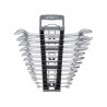 Wiha 44753 Double Open-End Spanner Set, 12 Piece