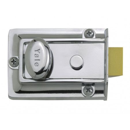 Yale Locks 630077101162 P77 Traditional Nightlatch 60mm Backset Chrome Finish Box