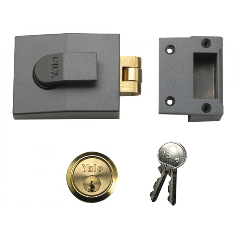 Yale Locks 630081001722 81 Rollerbolt Nightlatch 60mm Backset DMG Finish Box Yale Locks 630081001722 81 Rollerbolt Nightlatch 60mm Backset DMG Finish Box