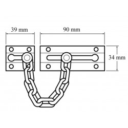 Yale Locks 721037005162 P1037 Door Chain Chrome Finish