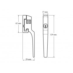 Yale Locks 710115005071 P115WE Lockable Window Handle White Finish