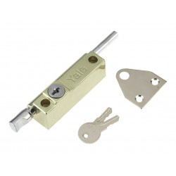 Yale Locks 720124005166 P124 Door Push Bolt Brass Finish Visi