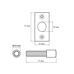 Yale Locks 710125005165 P125 Hinge Bolts Brass