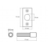 Yale Locks 710125005165 P125 Hinge Bolts Brass