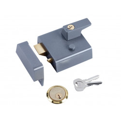 Yale Locks 630001205402 P1 Double Security Nightlatch 60mm Backset DMG Dark Grey Finish Visi