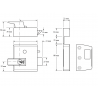 Yale Locks 630001205402 P1 Double Security Nightlatch 60mm Backset DMG Dark Grey Finish Visi