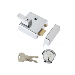 Yale Locks 630002215162 P2 Double Security Nightlatch 40mm Backset Chrome Finish Visi