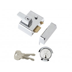 Yale Locks 630002215162 P2 Double Security Nightlatch 40mm Backset Chrome Finish Visi