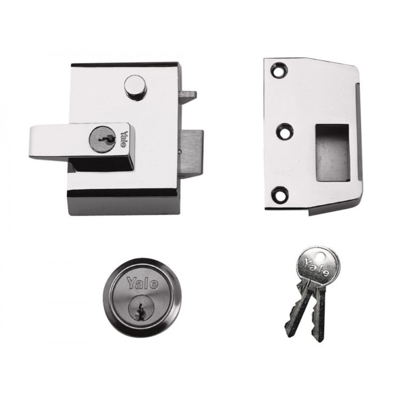 Yale Locks 630002205402 P2 Double Locking Nightlatch 40mm Backset DMG/PB Finish Visi Yale Locks 630002205402 P2 Double Locking Nightlatch 40mm Backset DMG/PB Finish Visi