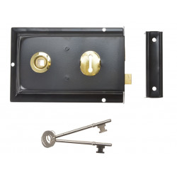 Yale Locks 60334305078 P334 Rim Lock Black Finish 156 x 104mm Visi
