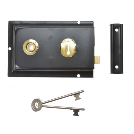 Yale Locks 60334305078 P334 Rim Lock Black Finish 156 x 104mm Visi