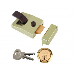 Yale Locks 630089005542 P89 Deadlock Nightlatch 60mm Backset Brasslux Finish Visi