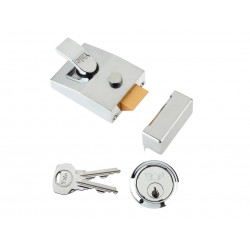Yale Locks 630089005162 P89 Deadlock Nightlatch 60mm Backset Chrome Finish Visi