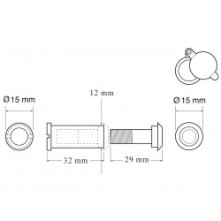 Yale Locks 729401005001 P9401B Door Viewer Brass Finish