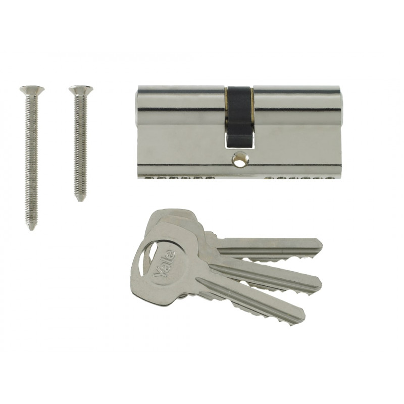 Yale Locks PKM4050-NP Euro Double Cylinder Kitemark 40 x 50 (100mm) Nickel Plated Visi Yale Locks PKM4050-NP Euro Double Cylinder Kitemark 40 x 50 (100mm) Nickel Plated Visi