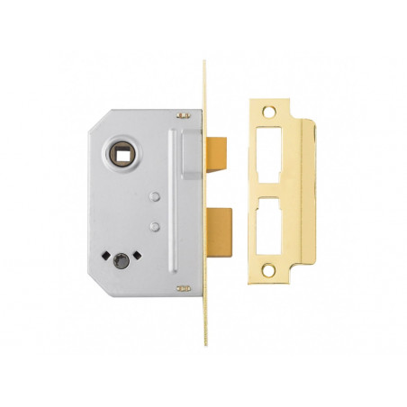 Yale Locks 650236005166 PM236 Bathroom 2 Lever Sashlock Polished Brass 67mm 2.5in
