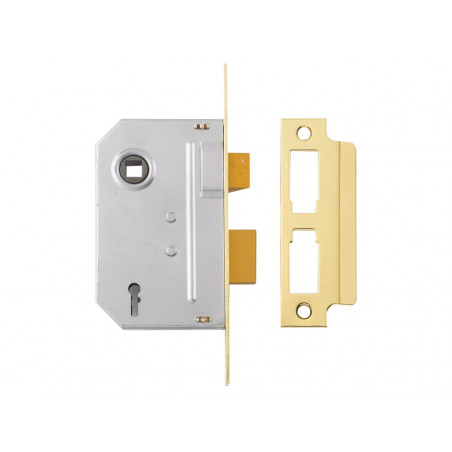 Yale Locks 650246285166 PM246 Internal 2 Lever Mortice Sashlock Polished Brass 80mm 3in