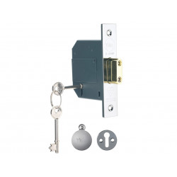 Yale Locks 655620105162 PM562 Hi-Security BS 5 Lever Mortice Deadlock 68mm 2.5in Polished Chrome