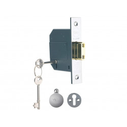 Yale Locks 655620205162 PM562 Hi-Security BS 5 Lever Mortice Deadlock 81mm 3in Polished Chrome