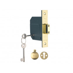 Yale Locks 655620105025 PM562 Hi-Security BS 5 Lever Mortice Deadlock 68mm 2.5in Polished Brass