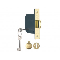 Yale Locks 655620205025 PM562 Hi-Security BS 5 Lever Mortice Deadlock 81mm 3in Polished Brass