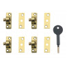 Yale Locks V-8K118-4-EB 8K118 Economy Window Lock Electro Brass Finish Pack of 4 Visi