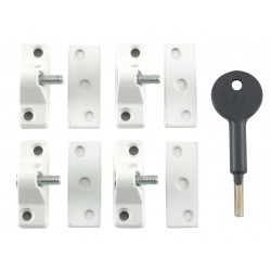 Yale Locks V-8K118-4-WE 8K118 Economy Window Lock White Finish Pack of 4 Visi