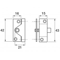 Yale Locks V-8K118-4-EB 8K118 Economy Window Lock Electro Brass Finish Pack of 4 Visi