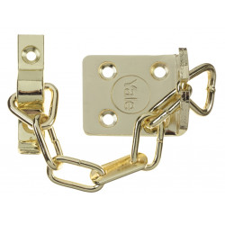 Yale Locks V-WS6-EB WS6 Security Door Chain - Electro Brass Finish