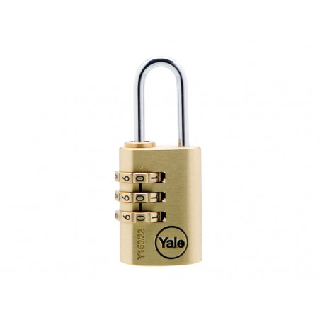 Yale Locks Y150/22/120/1 Brass Combination Padlock 22mm