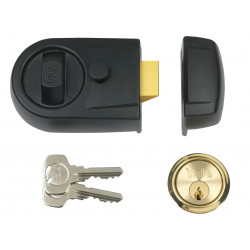 Yale Locks P-Y3-BL-PB-60 Y3 Nightlatch Modern 60mm Backset Black Finish Visi