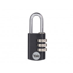 Yale Locks YE3CB/20/121/1/BK Aluminium Combination Padlock 20mm Black