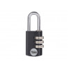 Yale Locks YE3CB/20/121/1/BK Aluminium Combination Padlock 20mm Black