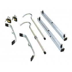 Zarges 40980B Roof Rack Clamps C/W 2 Padlocks - 1 Pair