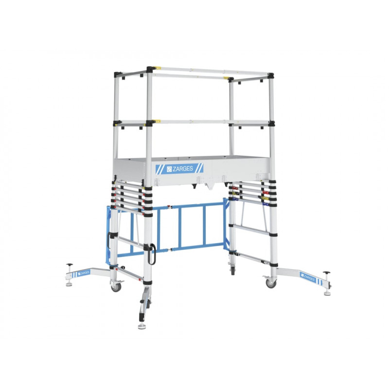 Zarges TT002 Teletower Aluminium Telescopic Scaffold Tower with Toeboards Zarges TT002 Teletower Aluminium Telescopic Scaffold Tower with Toeboards