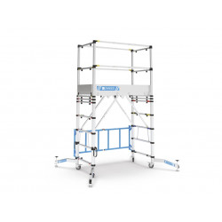 Zarges TT002 Teletower Aluminium Telescopic Scaffold Tower with Toeboards