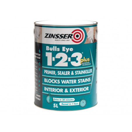 Zinsser ZN7190001C1 Bulls Eye® 1-2-3 Plus Primer, Sealer & Stain Killer White 2.5 litre