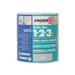 Zinsser ZN7190353D1 Bulls Eye® 1-2-3 Plus Primer, Sealer & Stain Killer Grey 1 litre