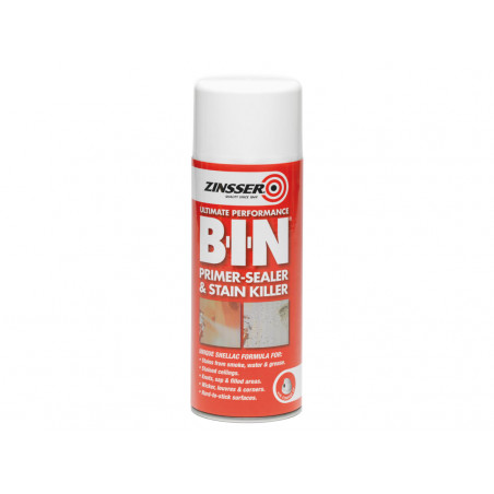 Zinsser ZN7130001E8 B.I.N® Primer, Sealer & Stain Killer Aerosol White 400ml