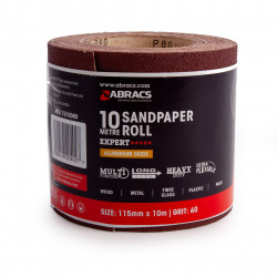 Abracs Sandpaper Roll 60 Grit 10m - ABS11510060