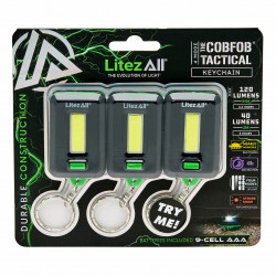 LitezAll CobFob Keychain Flashlight (3-Pack) - 24389