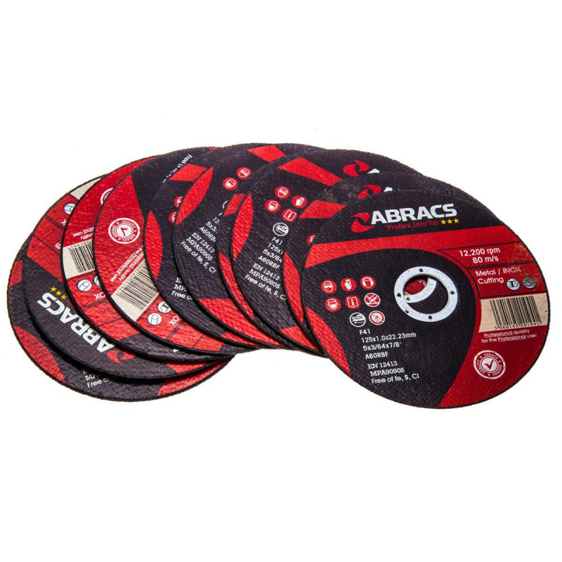 Abracs Proflex Cutting Discs 125mm - PFET12510FI Abracs Proflex Cutting Discs 125mm - PFET12510FI