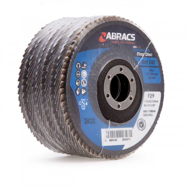 Abracs ABFZ115B040 Flap Disc - 40 Grit - MPN Abracs ABFZ115B040 Flap Disc - 40 Grit - MPN