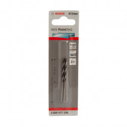 Bosch HSS Drill Bits 3x33mm (2 Pack) - 2608577158