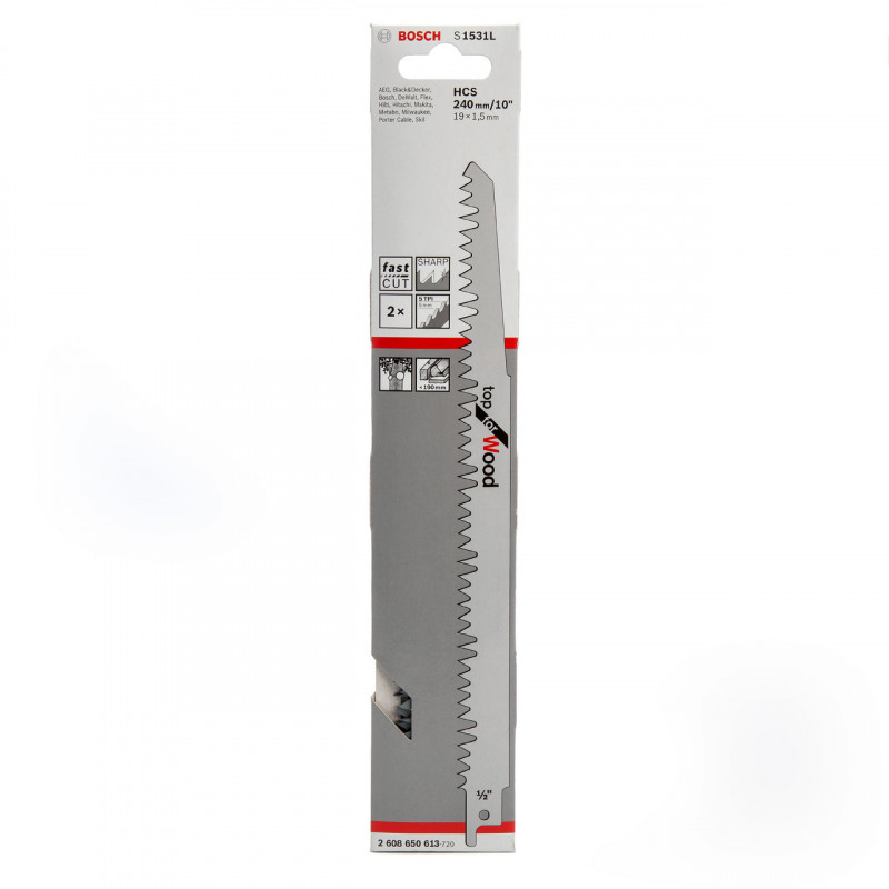 Bosch S1531L Reciprocating Saw Blade - 2608650613 Bosch S1531L Reciprocating Saw Blade - 2608650613