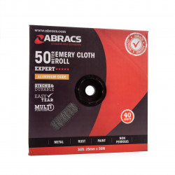 Abracs Emery Cloth Roll 40 Grit 50m - ABER2550040
