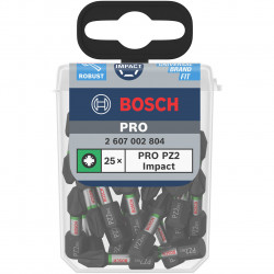 Bosch PZ2 Impact Bits 25mm (25 Pack) - 2607002804