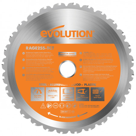 Evolution R255 Circular Saw Blade - R255